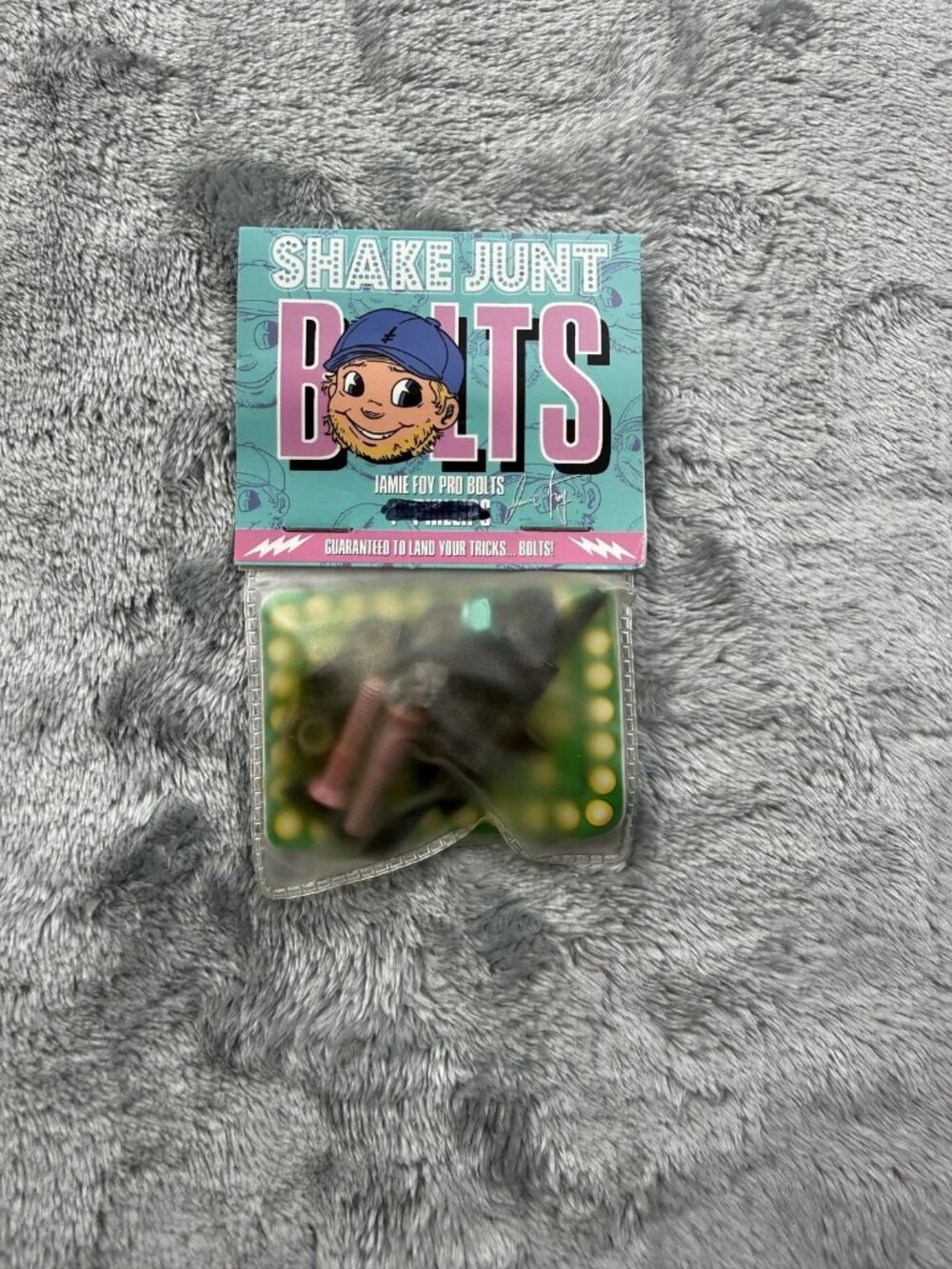New Shake Junt Jamie Foy Pro Skateboard Bolts Black Pink Deck Hardware Set